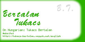 bertalan tukacs business card